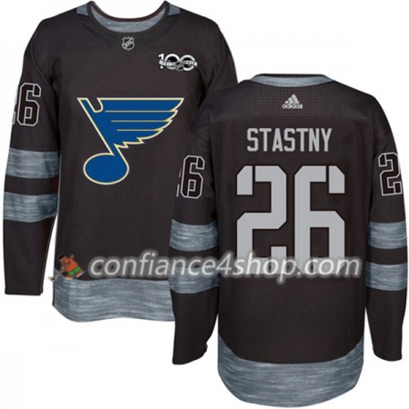 Adidas Maillot de Hockey St. Louis Blues Paul Stastny 26 1917-2017 100th Anniversary Noir Authentic - Homme